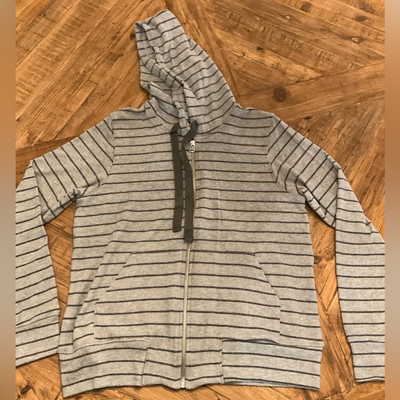 Sundry Striped Tawny Zip up Hoodie - NWT - Size 4/XL - *SOFTER THAN SOFT* - Picture 11 of 13